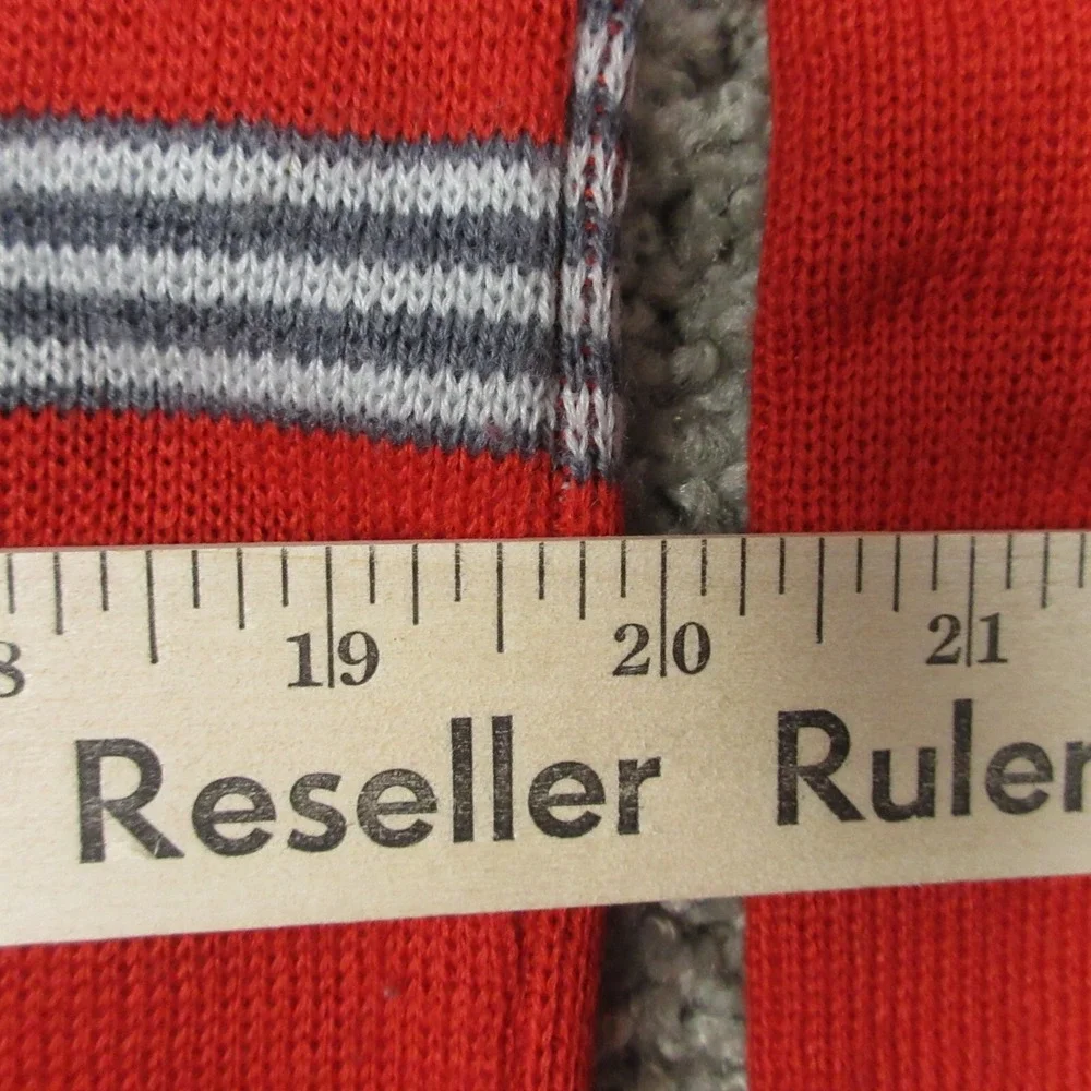 Ossi Sweater Mens Large Red Argyle Crewneck Pullover Knit‎ Skiwear Holiday Wool